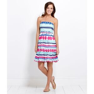Vineyard Vines Strapless Carolina Stripe Ocean Splash Dress Sz 8 NWT ***